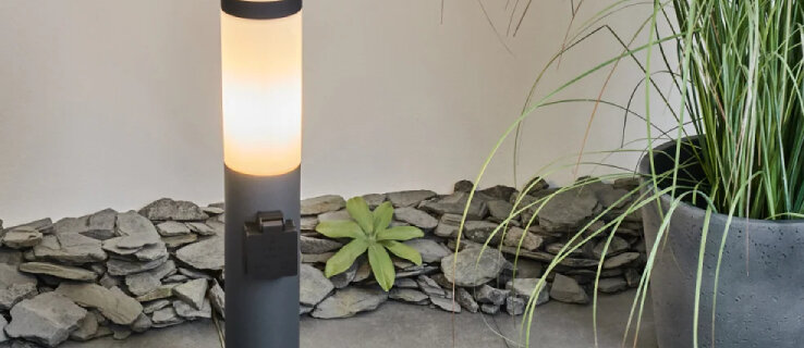 Lampes d'allée avec prise électrique