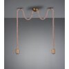 Suspension Trio Leuchten CORD Brun, Laiton, 2 lumières