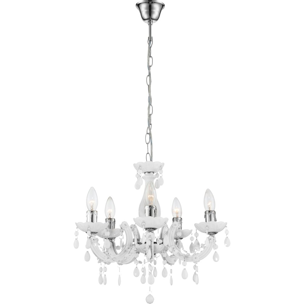Lustre Globo Cuimbra II Blanc, 5 lumières main product photo