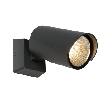 Applique murale Lucide MANAL LED Anthracite, 1 lumière