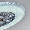 Ventilateur de plafond Piacenza LED Chrome, Blanc, 1 lumière, Télécommandes