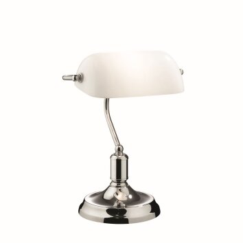 Lampe à poser Ideal Lux LAWYER Chrome, 1 lumière