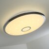 Plafonnier Alar LED Chrome, Blanc, 1 lumière, Télécommandes