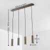 Suspension Zuoz Nickel mat, 4 lumières