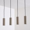 Suspension Zuoz Nickel mat, 4 lumières