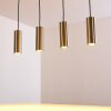 Suspension Zuoz Nickel mat, 4 lumières