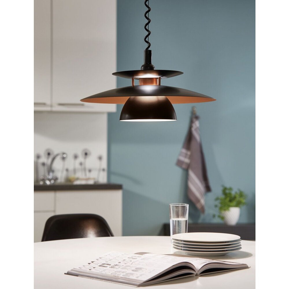 Suspension Eglo BRENDA Noir, 1 lumière main product photo