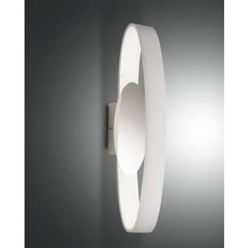 Applique murale Fabas Luce Gaby LED Blanc, 1 lumière