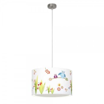 Suspension Brilliant Leuchten Birds Multicolore, Blanc, 1 lumière