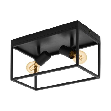 Plafonnier EGLO SILENTINA Noir, 2 lumières