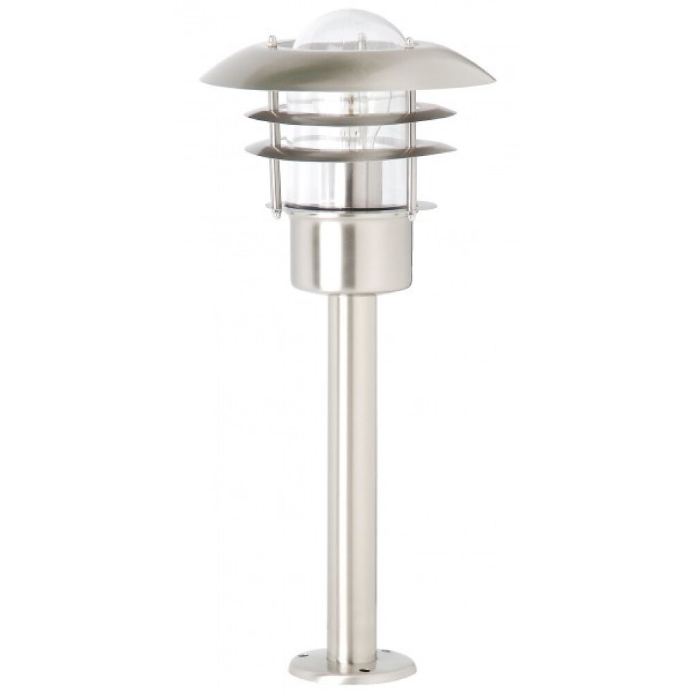 Borne d'éclairage Brilliant Terrence Acier inoxydable, 1 lumière main product photo
