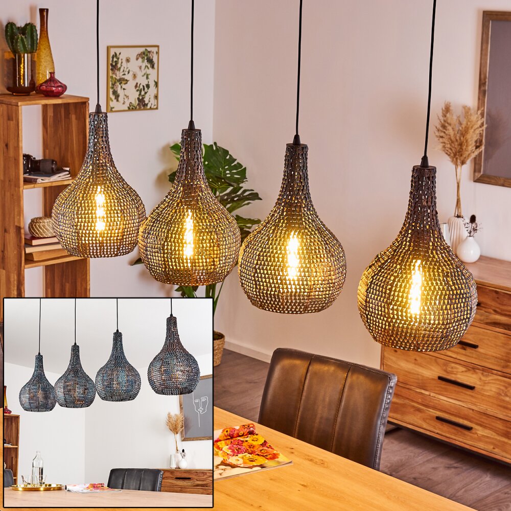 Suspension Seda Noir, 4 lumières main product photo