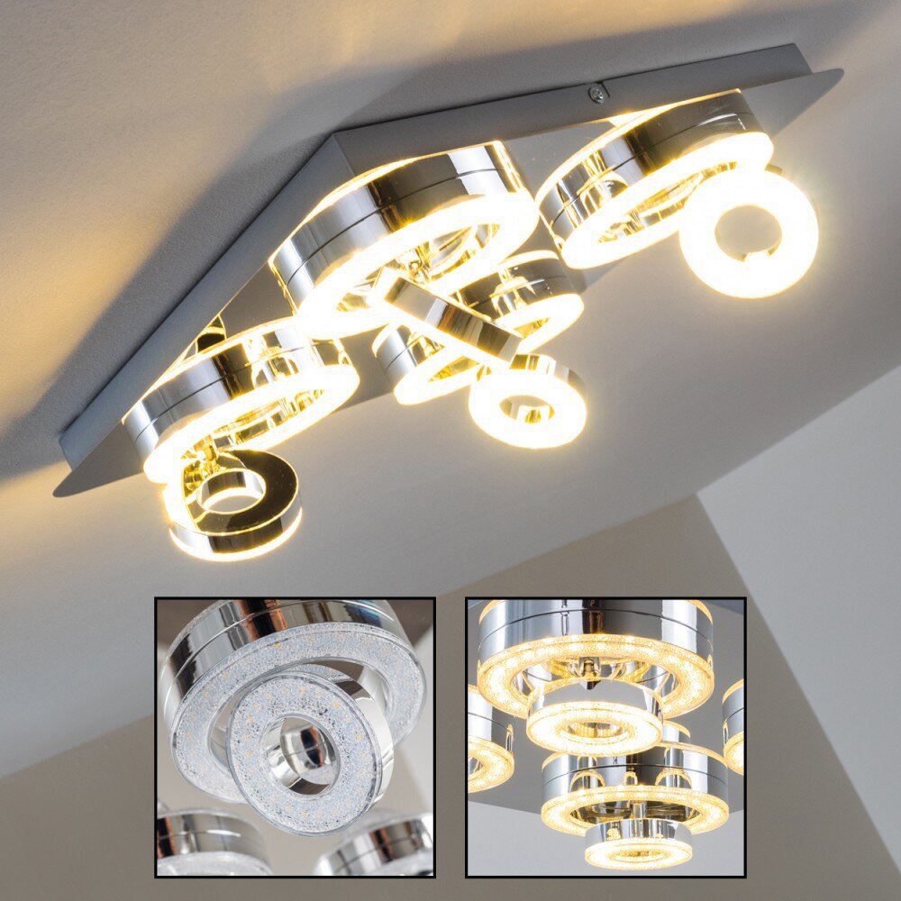 Plafonnier Lakeshore LED Chrome, 8 lumières main product photo