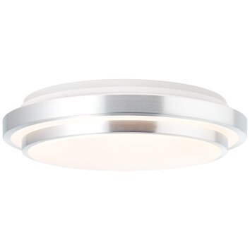 Plafonnier Brilliant Vilma LED Argenté, Blanc, 1 lumière, Télécommandes, Changeur de couleurs