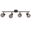 Barre de spots Brilliant Virgo Brun, 4 lumières