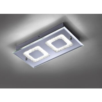 Plafonnier Leuchten Direkt LISA LED Chrome, 2 lumières