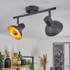 Spot de plafond Neiden Noir doré, 2 lumières