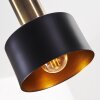 Suspension Pretoria LED Laiton, Noir, 4 lumières