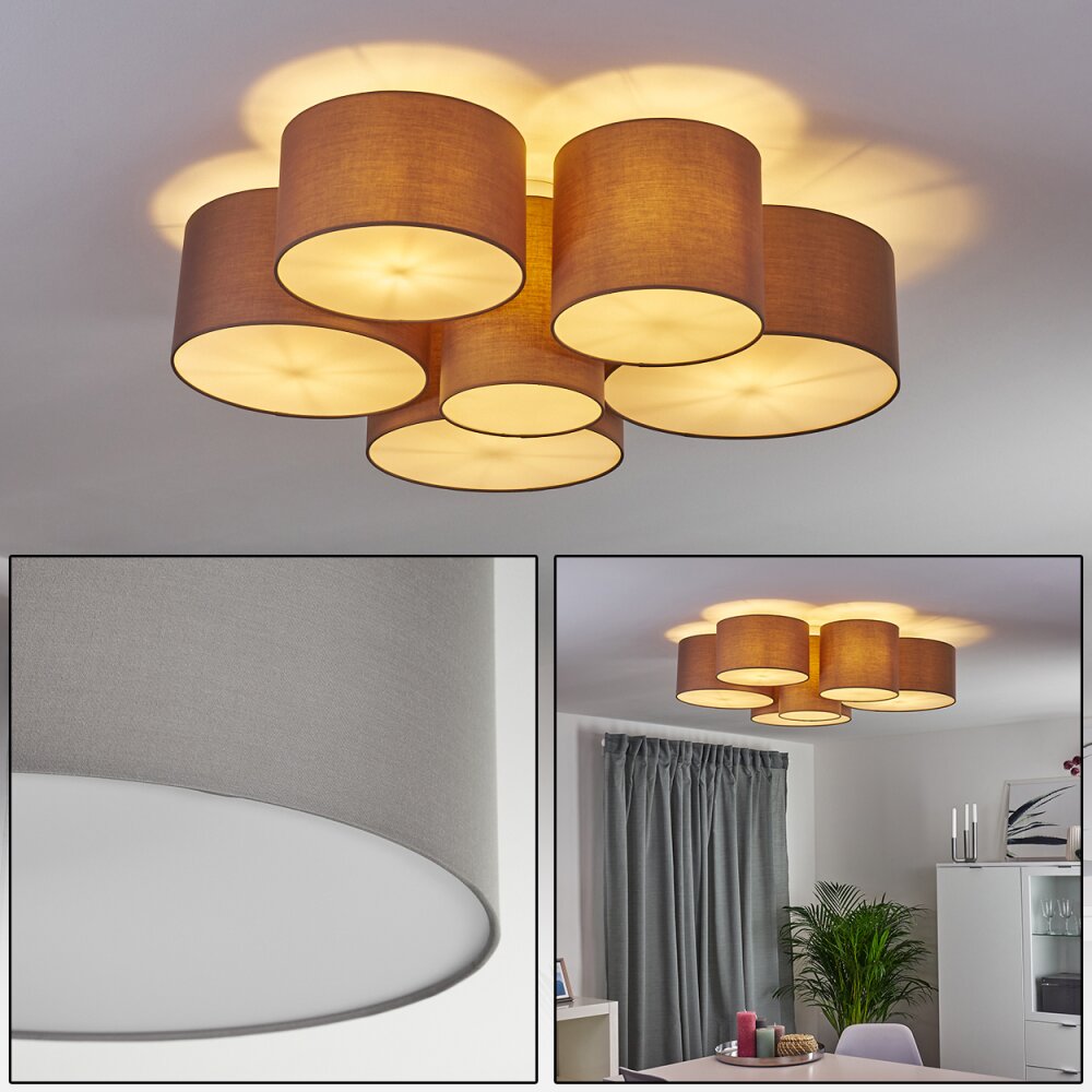 Plafonnier Payette Blanc, 6 lumières main product photo