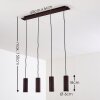 Suspension Zuoz Rouille, 4 lumières