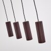 Suspension Zuoz Rouille, 4 lumières