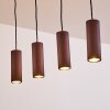 Suspension Zuoz Rouille, 4 lumières