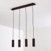 Suspension Zuoz Rouille, 4 lumières