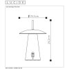 Lampe de table Lucide LA DONNA Anthracite, 1 lumière