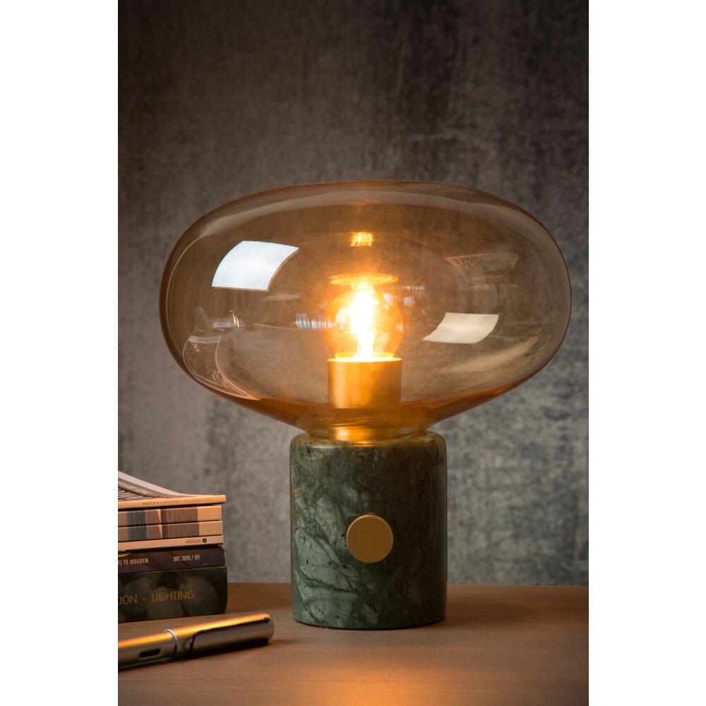 Lampe de table Lucide CHARLIZE Vert, Pierre, 1 lumière main product photo
