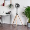 Ventilateur Magaluf Chrome, Bois clair