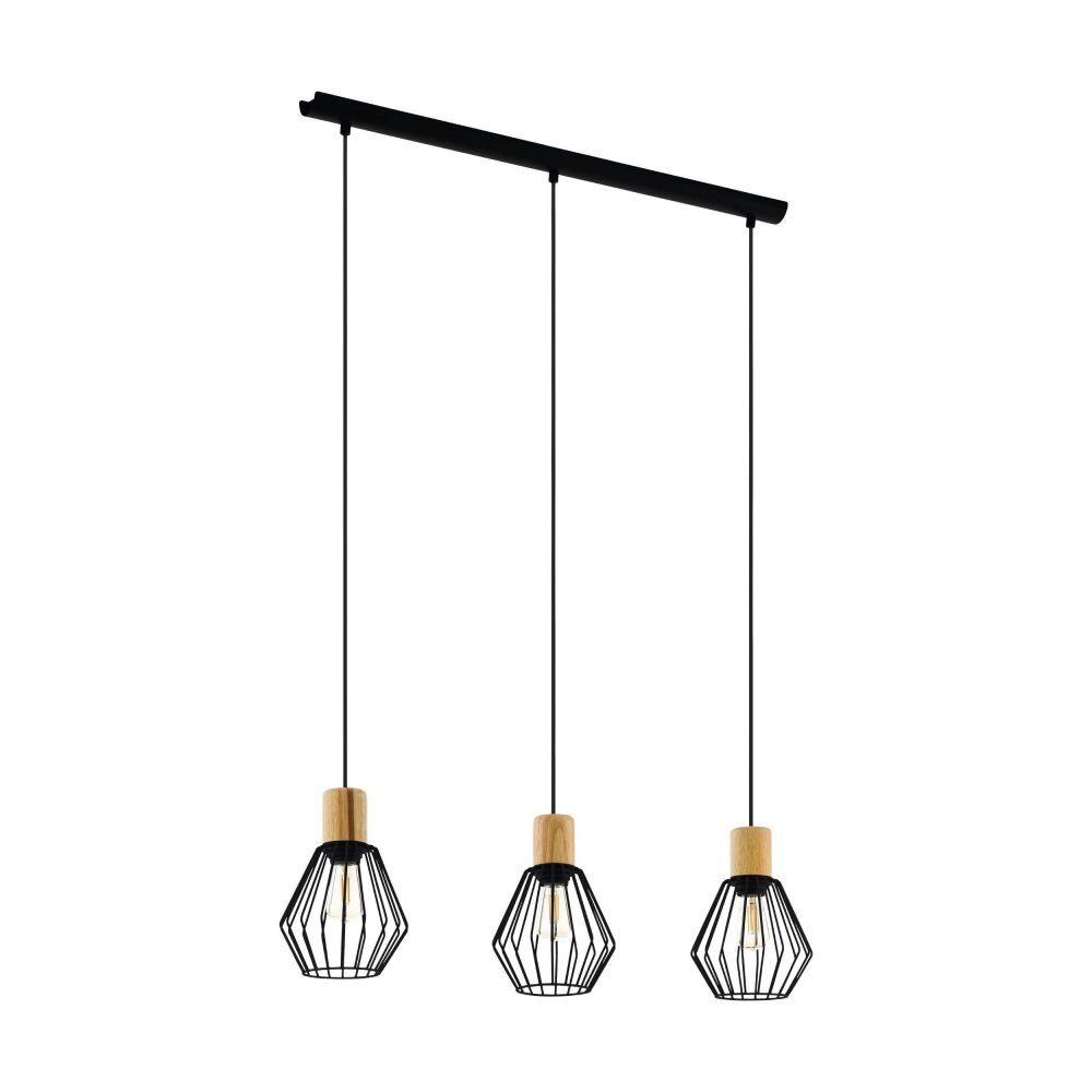 Suspension Eglo PALMORLA Brun, Noir, 3 lumières main product photo