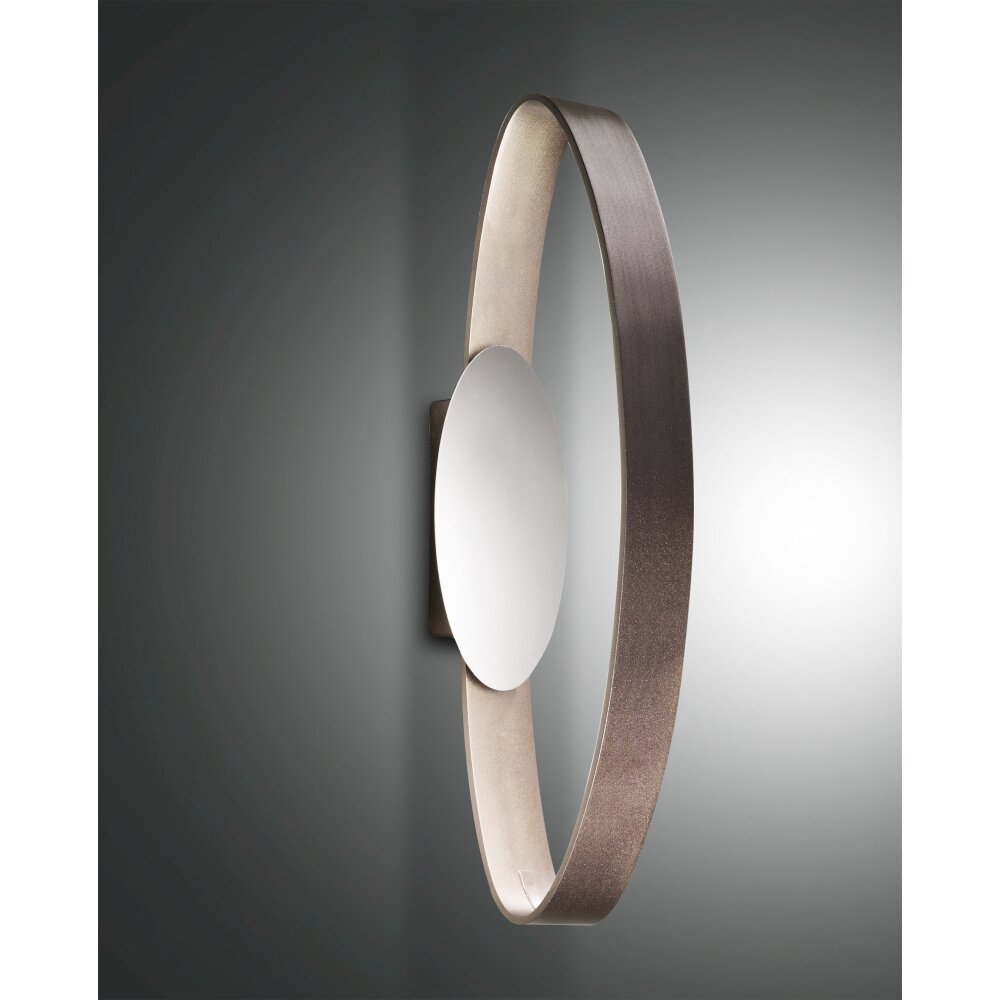 Applique murale Fabas Luce Gaby LED Brun, Chrome, 1 lumière main product photo