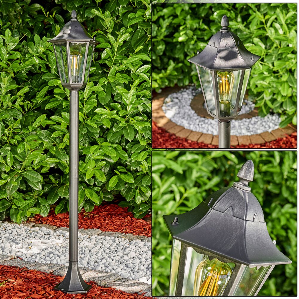 Borne lumineuse Gilze Noir, Argenté, 1 lumière main product photo