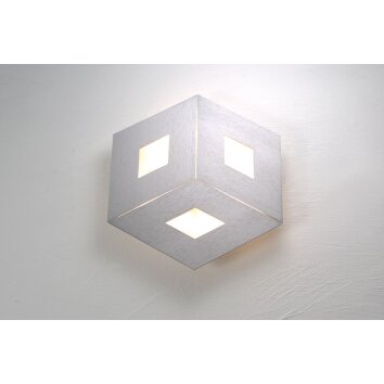 Plafonnier Bopp-Leuchten BOX COMFORT LED Argenté, 3 lumières