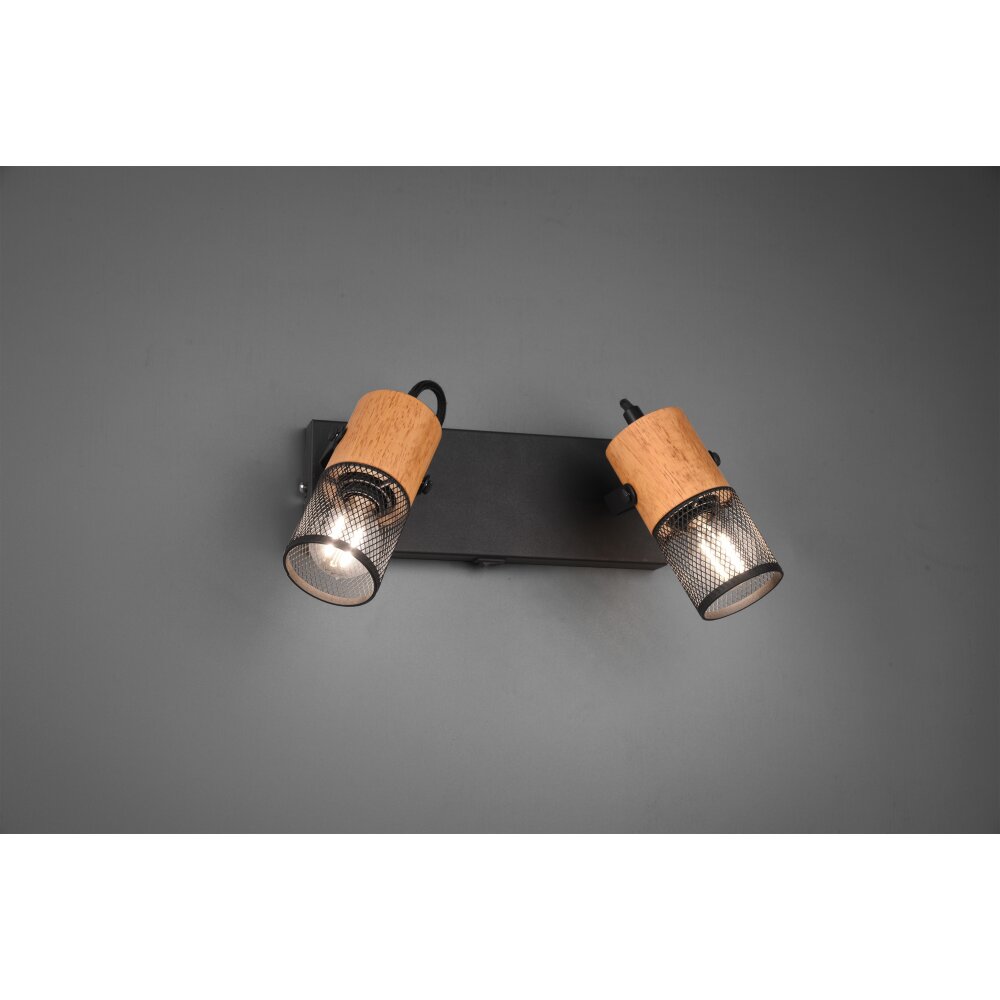 Spot Trio Tosh LED Noir, 2 lumières main product photo