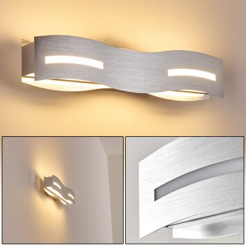 Applique murale Nagold LED Chrome, Nickel mat, 1 lumière