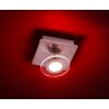 Plafonnier Leuchten Direkt LOLA-MIKE LED Acier inoxydable, 1 lumière, Télécommandes, Changeur de couleurs