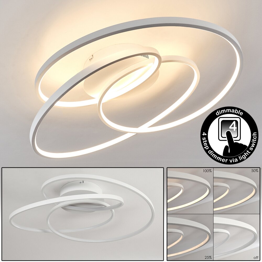Plafonnier Chute LED Blanc, 45 lumières main product photo
