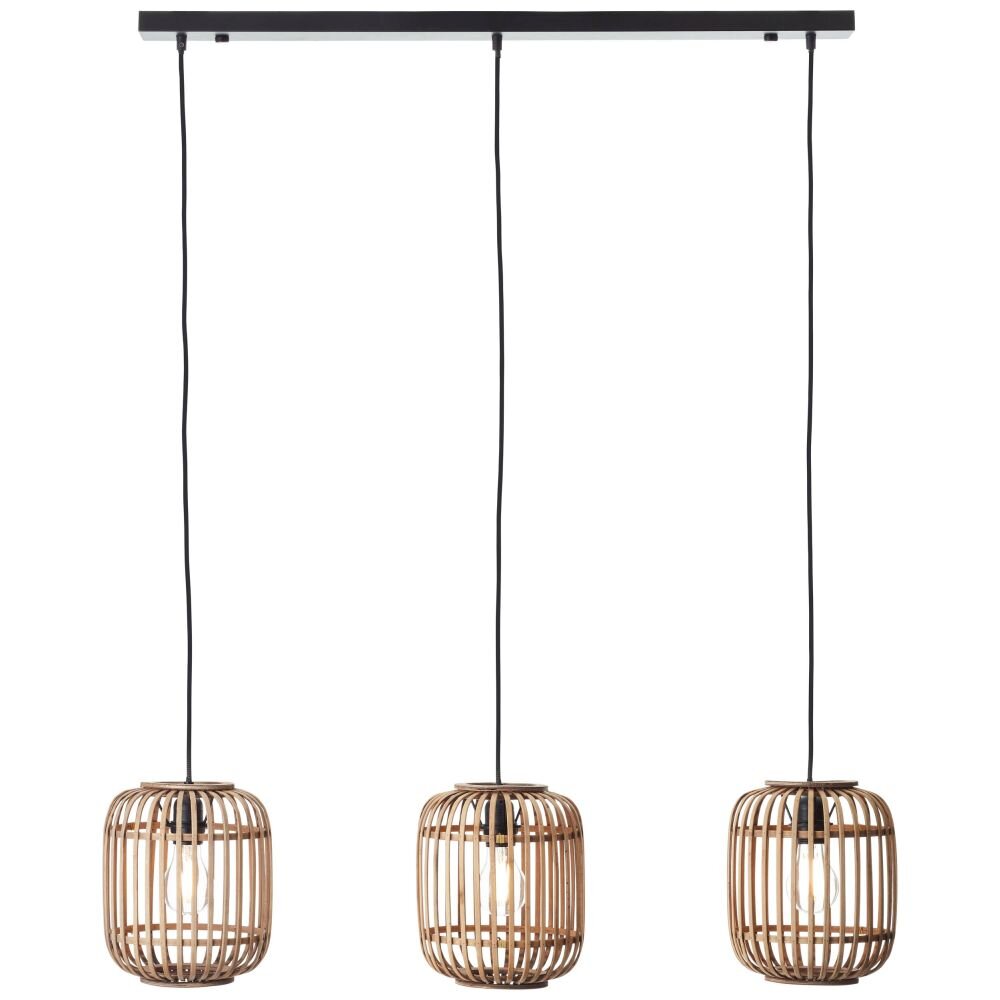 Suspension Brilliant Woodrow Brun, 3 lumières main product photo