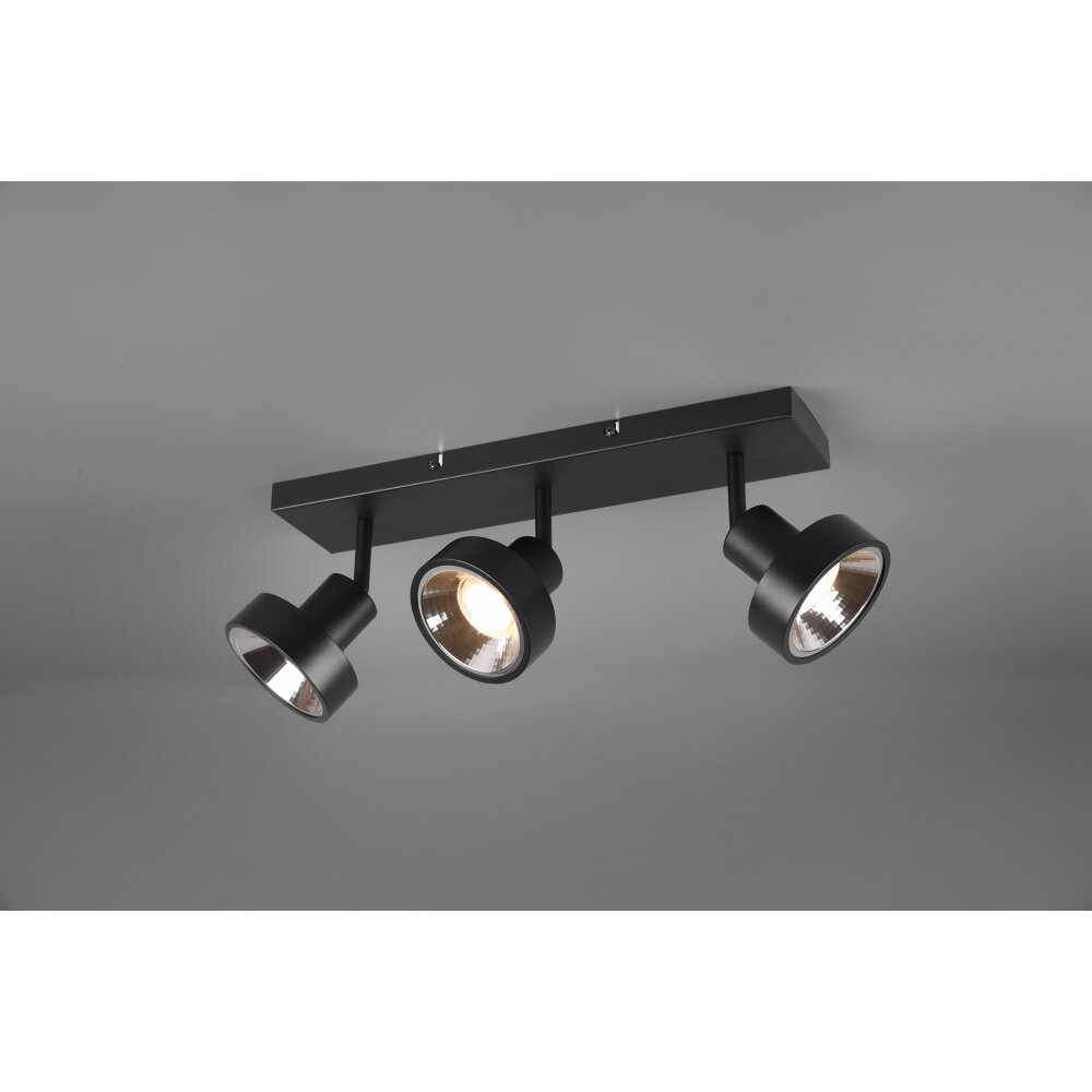 Spot Trio Leon LED Noir, 3 lumières main product photo