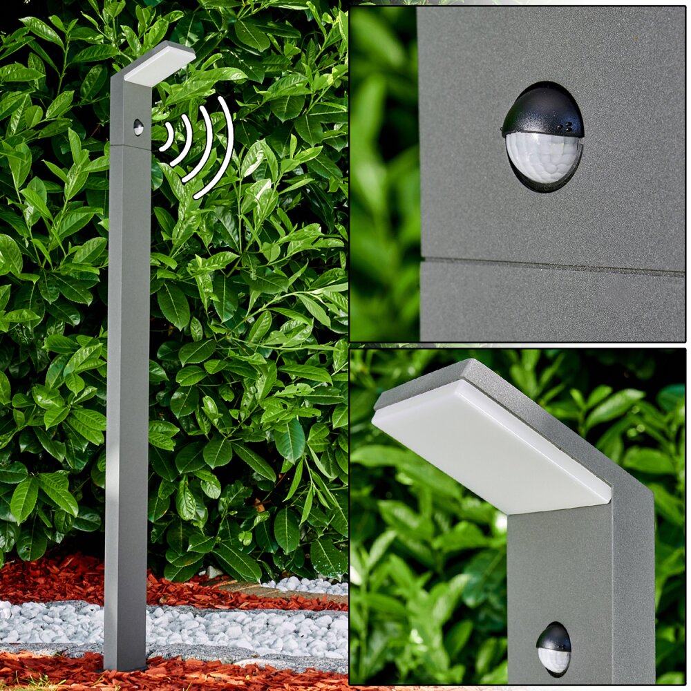 Borne lumineuse Korup LED Anthracite, 1 lumière, Détecteur de mouvement main product photo