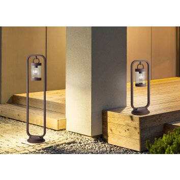 Borne lumineuse Trio Leuchten SAMBESI Rouille, 1 lumière