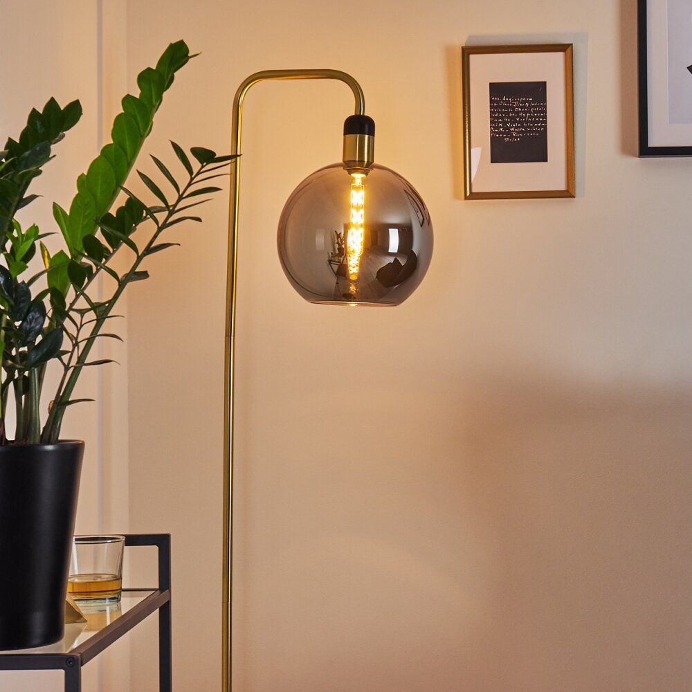 Lampadaire Tuvalu Laiton, Noir, 1 lumière main product photo