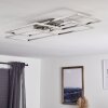 Plafonnier Cheka LED Aluminium, 4 lumières, Télécommandes