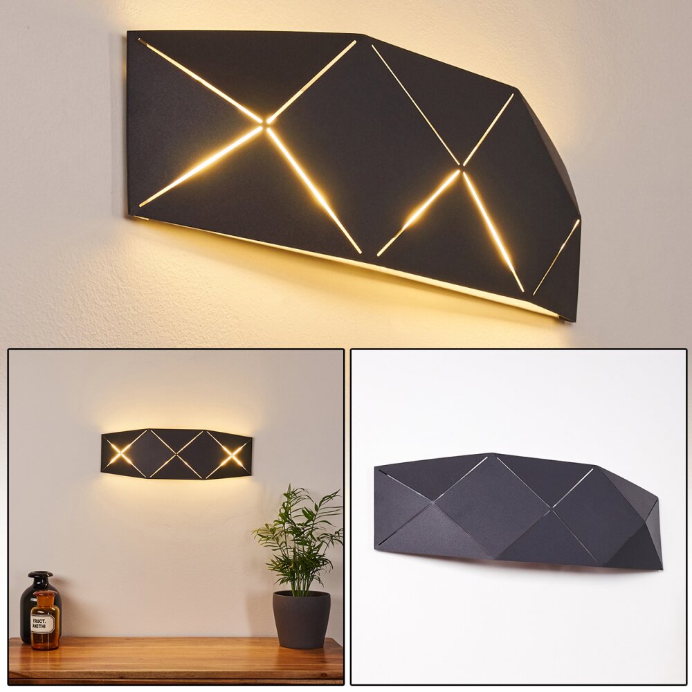 Applique murale Shouver LED Noir, 1 lumière main product photo