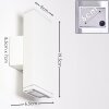 Applique murale Roseau LED Blanc, 1 lumière