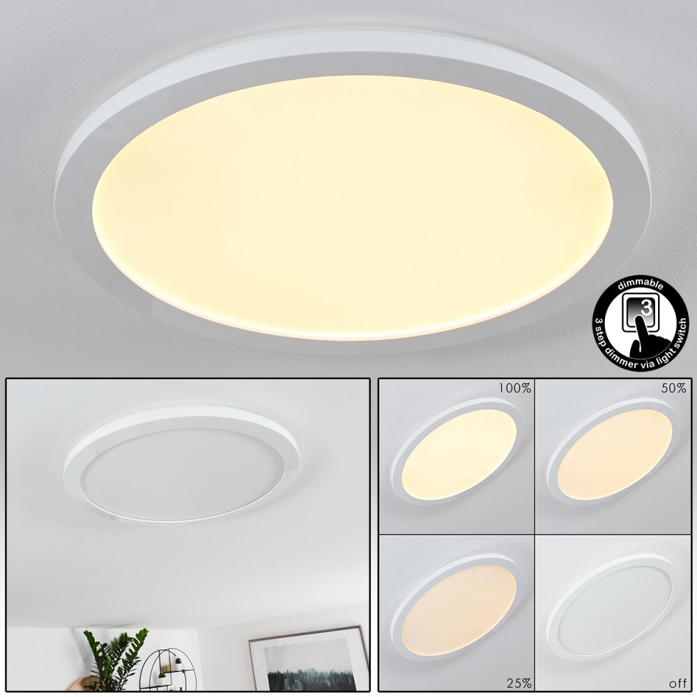 Plafonnier Siguna LED Blanc, 1 lumière main product photo