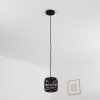 Suspension Mongolei Noir, 1 lumière