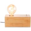 Lampe de table Brilliant Armena Bois foncé, 1 lumière