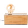 Lampe de table Brilliant Armena Bois foncé, 1 lumière